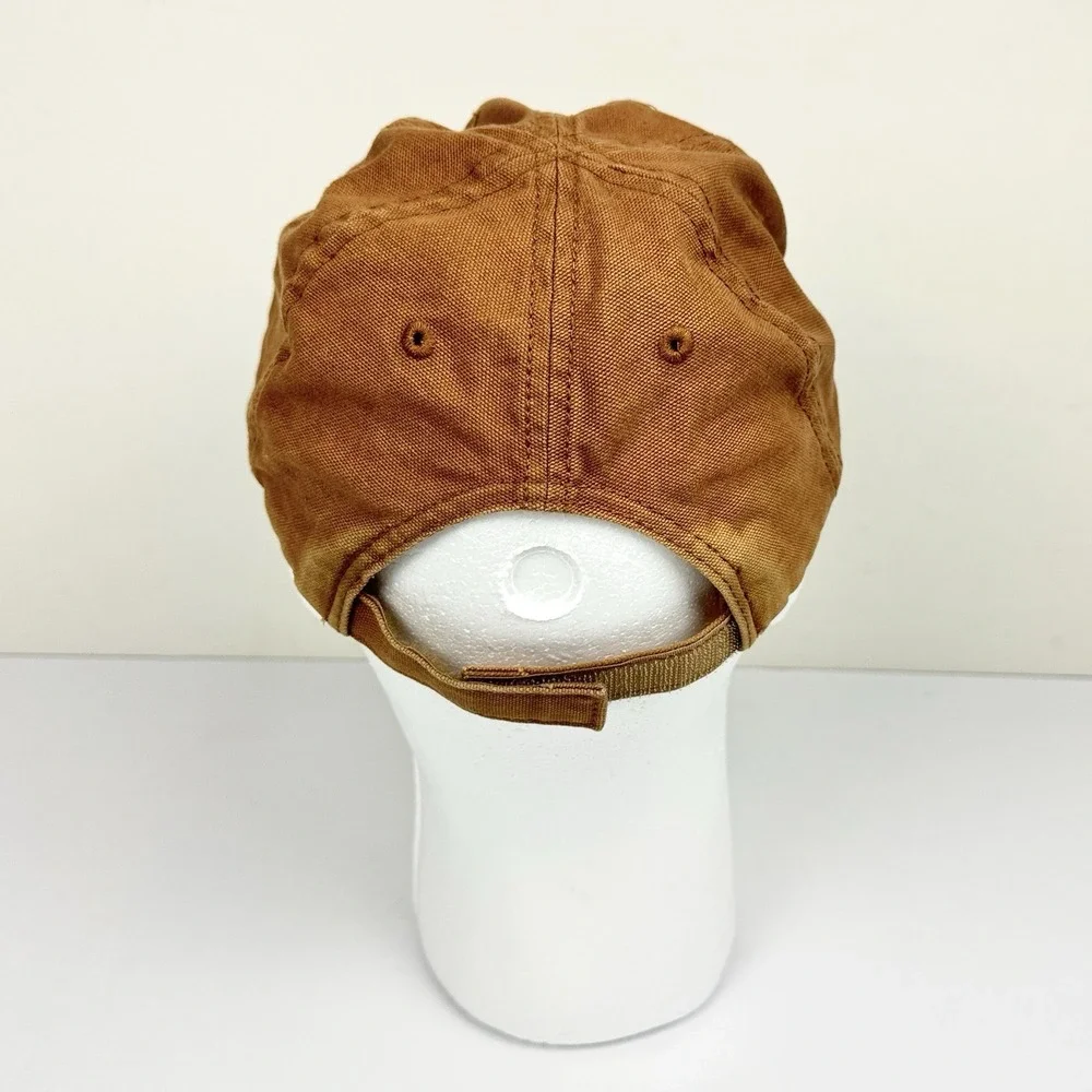 Carhartt Hat Youth Kids Adjustable Brown Canvas Logo Patch Cap Cotton
